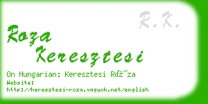 roza keresztesi business card